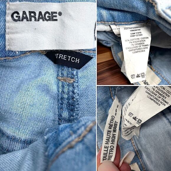 GARAGE l High Waist l Stretch l Light Denim Wash l Rolled Hem l 5-pocket style - Picture 7 of 11
